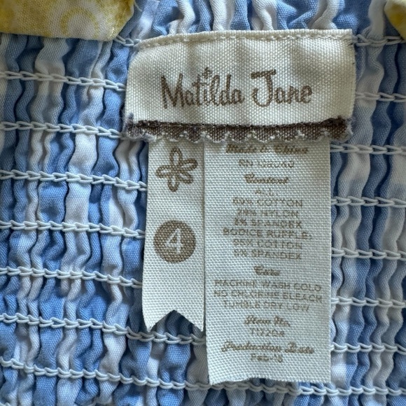 Matilda Jane Girls Dress Size 4 In the Kitchen Sleeveless Sweet Straps - Picture 7 of 8